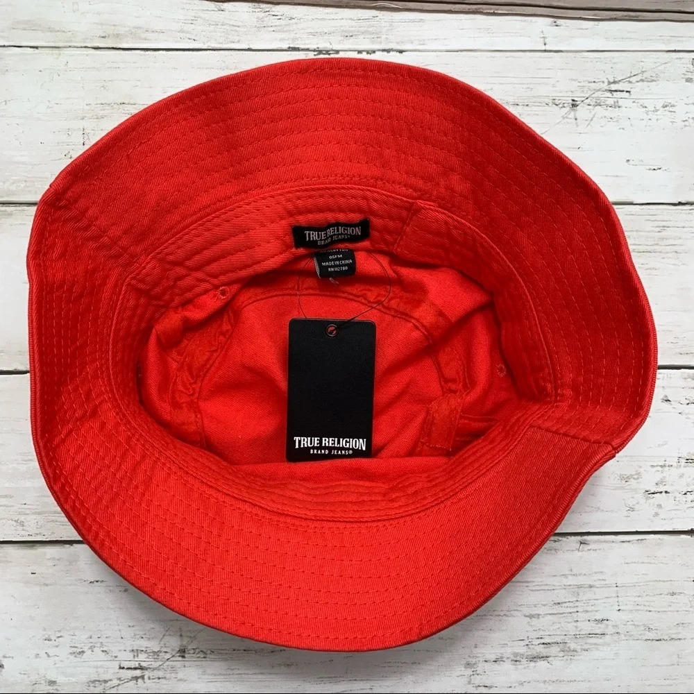 True Religion Red True Bucket Hat - Picture 6 of 10